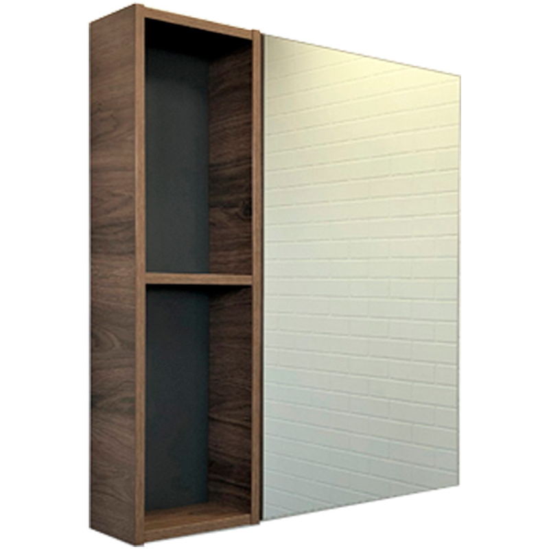 Зеркальный шкаф Comforty Порто 00-00009231 75 см (дуб темно-коричневый)