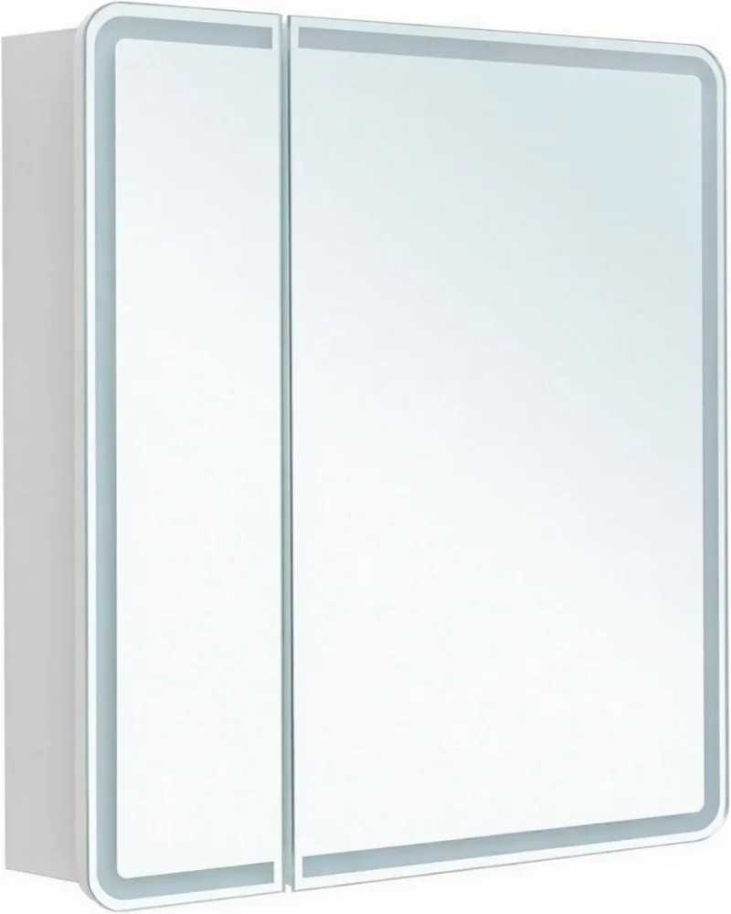 Зеркальный шкаф Aquanet Оптима 353798 700*800 мм (LED,подогрев) белый