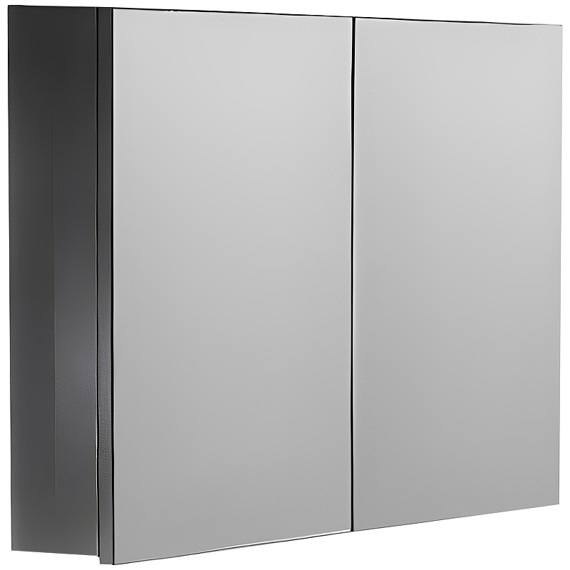 Зеркальный шкаф ArmadiArt Vallessi 546-A glossy 1000*650 мм (LED) антрацит