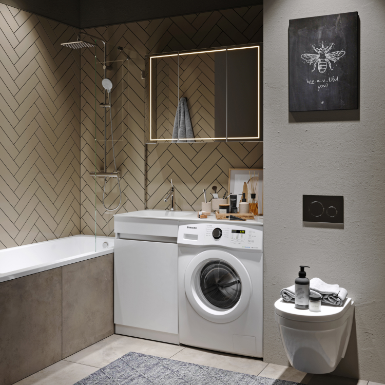 Зеркальный шкаф Aqwella Simplex  SLX0410 1000*700 мм (белый) LED