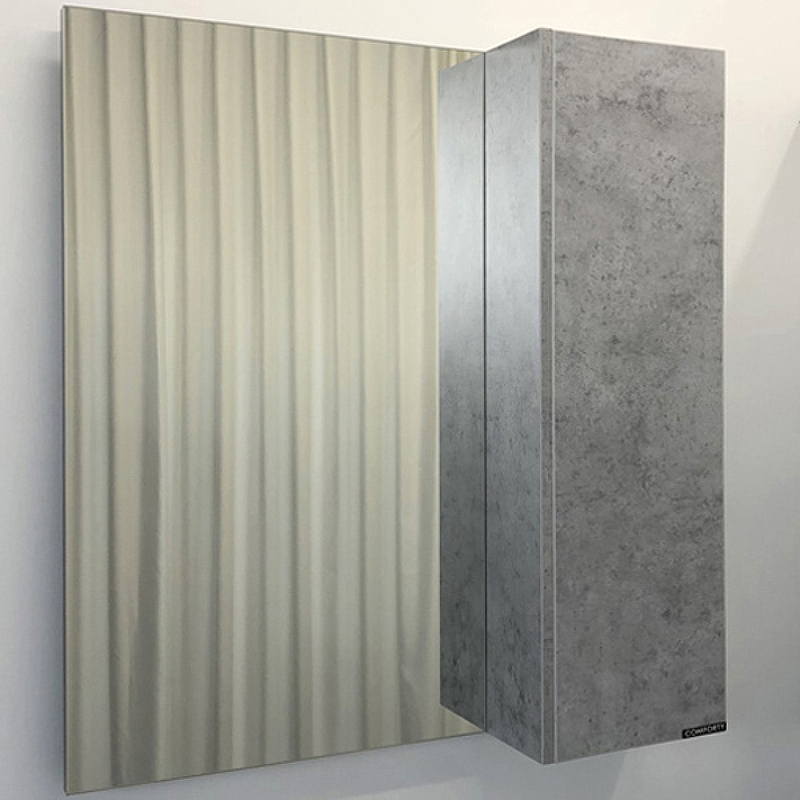 Зеркальный шкаф Comforty Осло 00-00006508 80 см (бетон светлый)