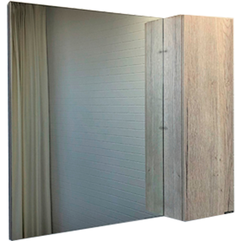 Зеркальный шкаф Comforty Порто 00-00009443 90 см (дуб дымчатый)