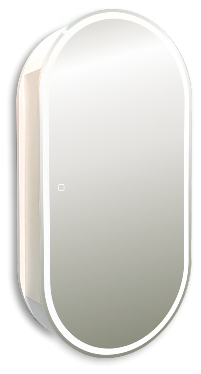 Зеркальный шкаф Art&Max Bari AM-Bar-500-1000-1D-R-DS-F-White 500*1000 мм (LED) белый