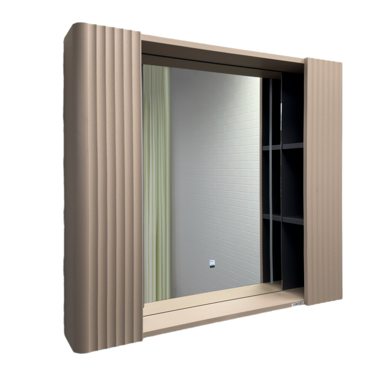 Зеркальный шкаф Comforty Ангара-90 00-00019940 900*800 мм (дуб латте)