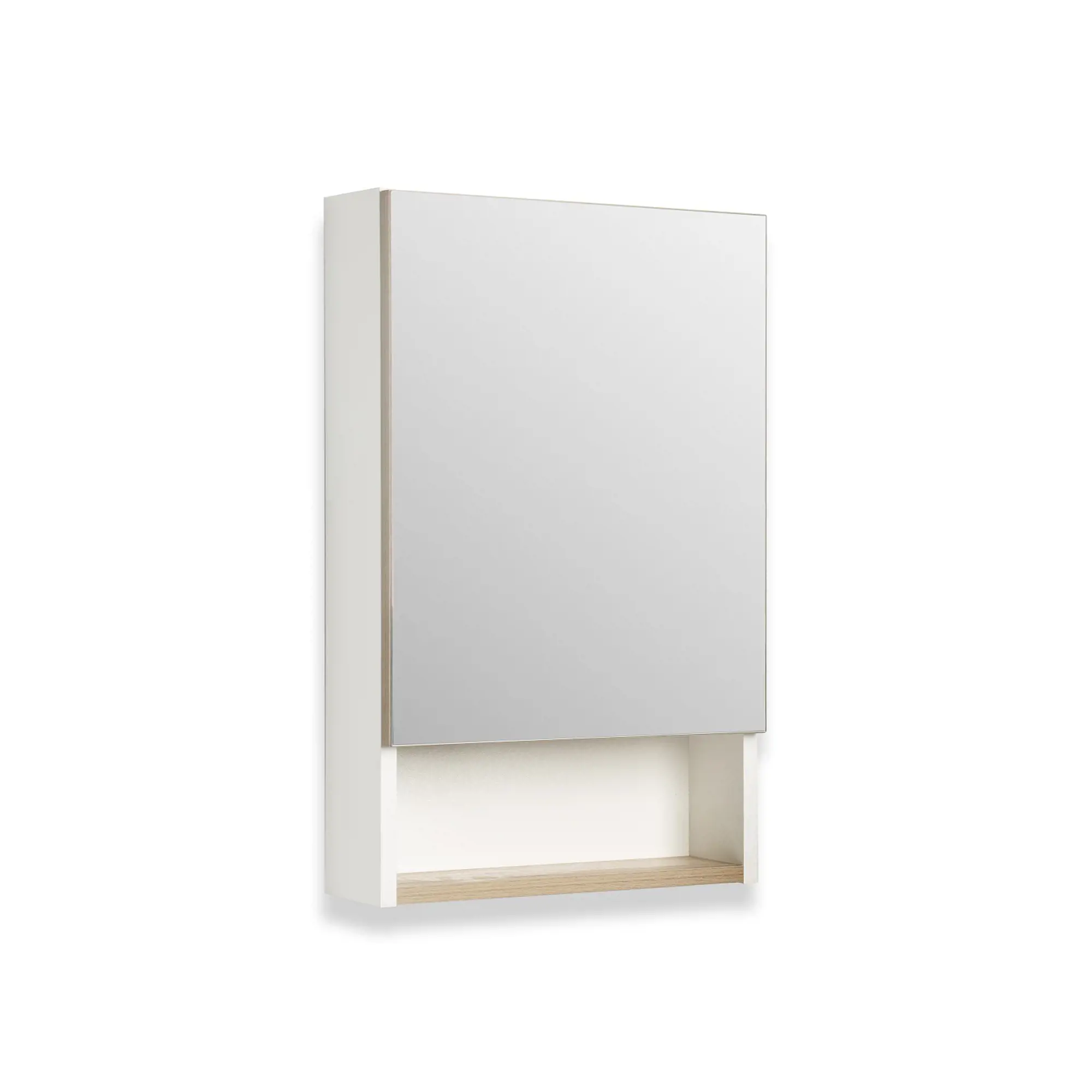 Зеркальный шкаф Runo Бари 00-00001380 400*650 мм (белый/крафтовый дуб)