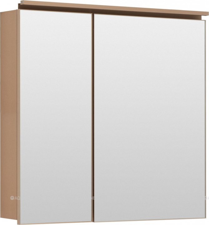 Зеркальный шкаф Aquanet De Aqua Алюминиум 80 см (медь)