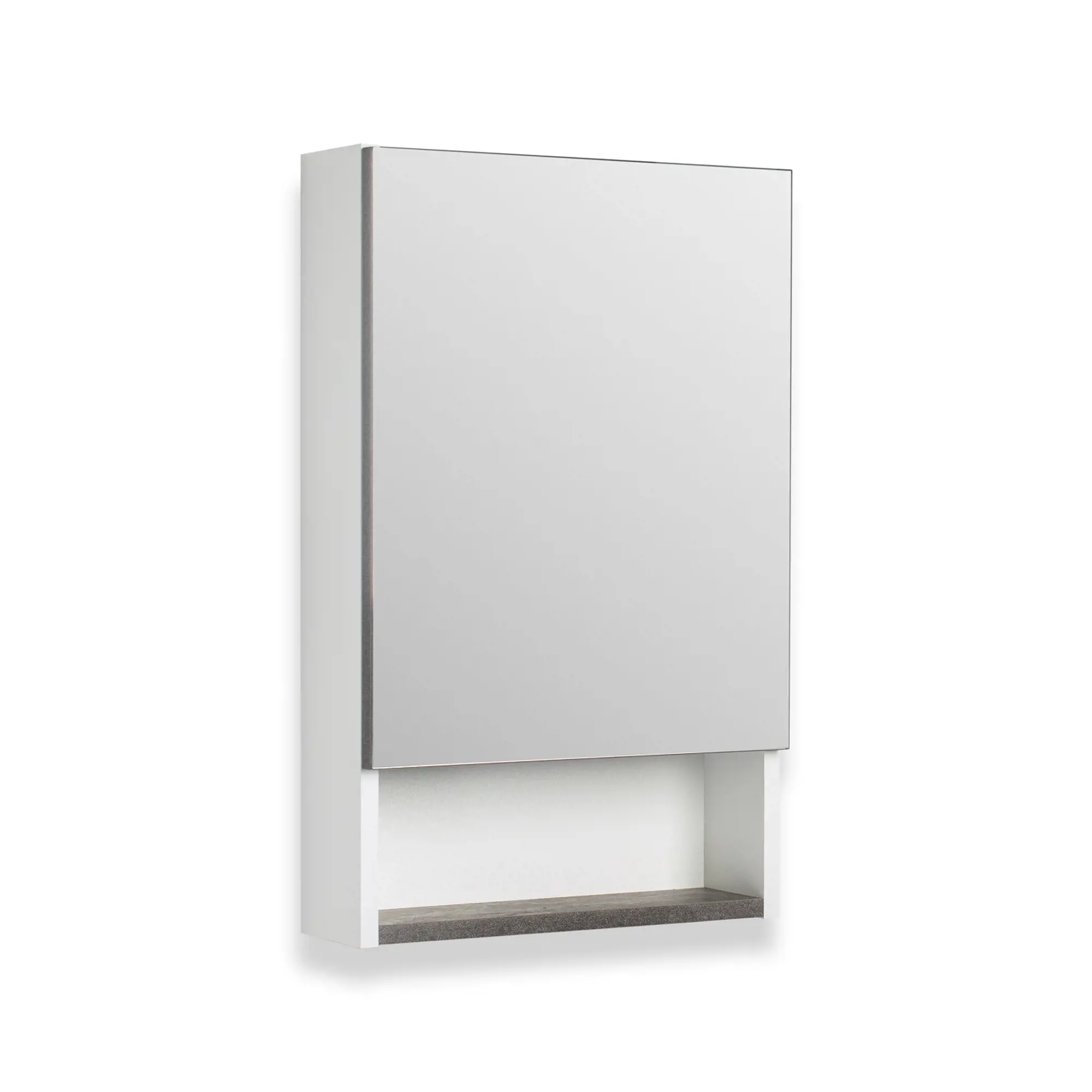 Зеркальный шкаф Runo Бари 00-00001384 400*650 мм (белый/железный камень)