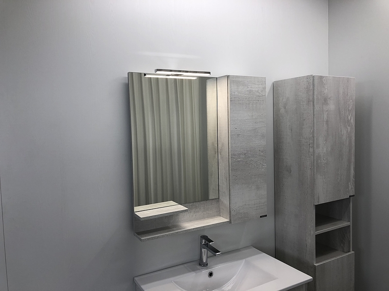 Зеркальный шкаф Comforty Верона 00004137100 75 см (дуб белый)