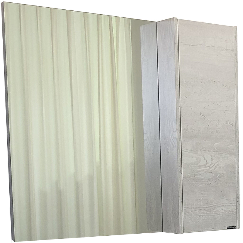 Зеркальный шкаф Comforty Бремен 00004142374 90 см (дуб белый)