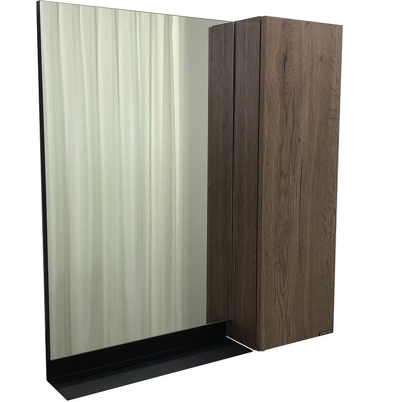Зеркальный шкаф Comforty Кёльн 00004149061 75 см (дуб тёмный)