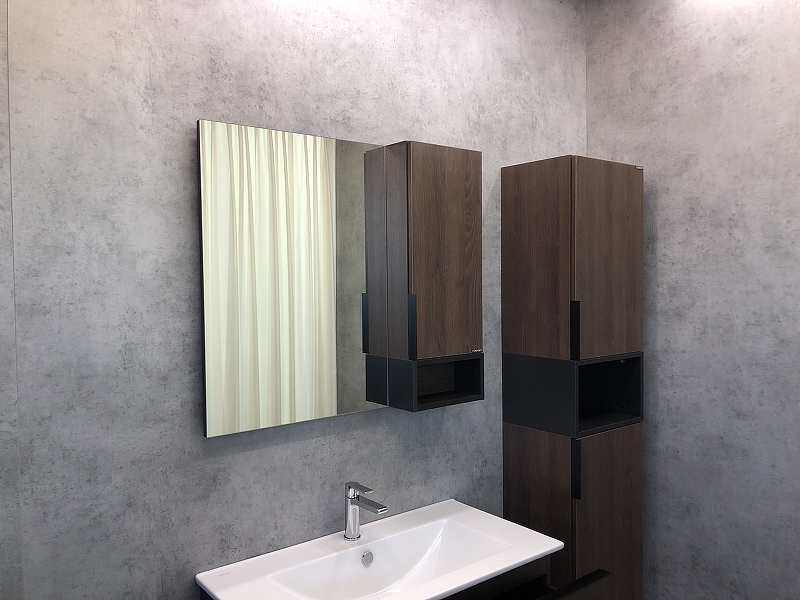 Зеркальный шкаф Comforty Франкфурт 00004150529 90 см (дуб шоколадно-коричневый)