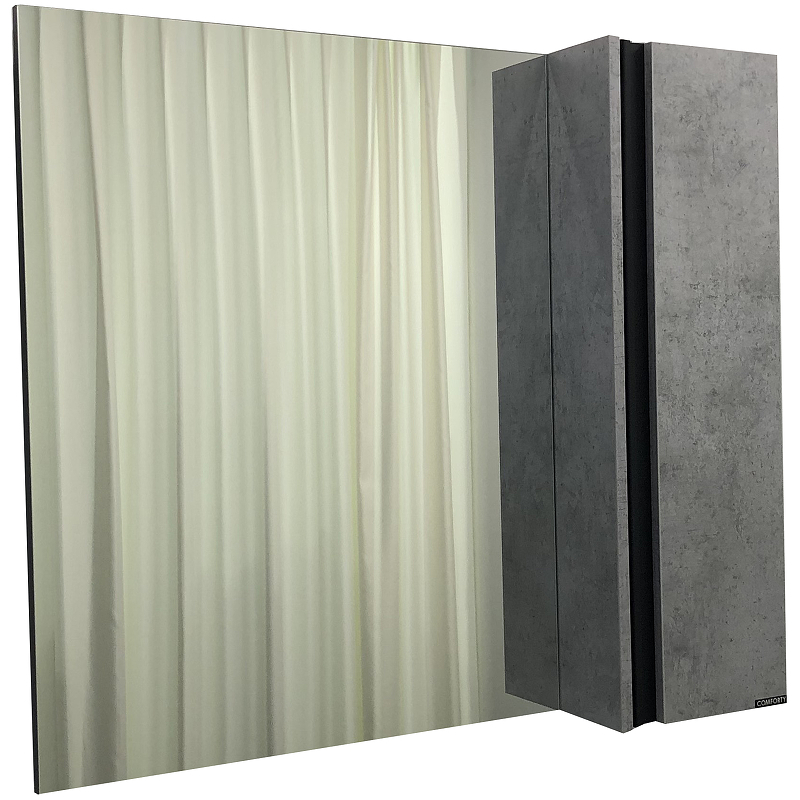 Зеркальный шкаф Comforty Эдинбург 00004147981 90 см (бетон светлый)