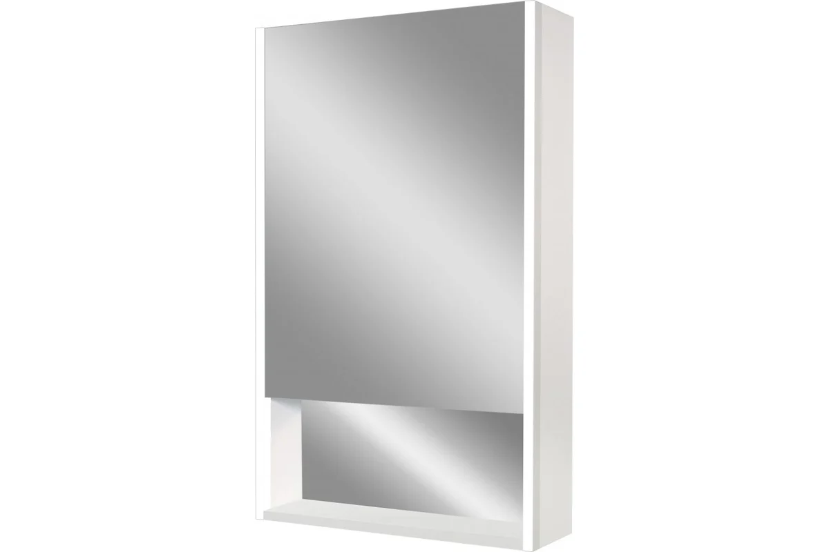 Зеркальный шкаф Art&Max Foggia L AM-Fog-600-800-1D-L-DS-F-White 600*800 мм (LED) белый матовый