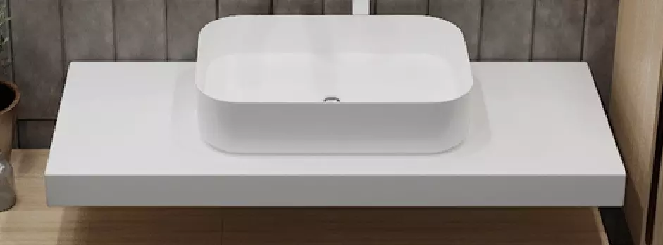 Столешница под раковину ArmadiArt Flat 869-100 100 см (белый)