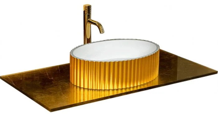 Столешница под раковину ArmadiArt NeoArt 853-110-GF 110 см (золото поталь)