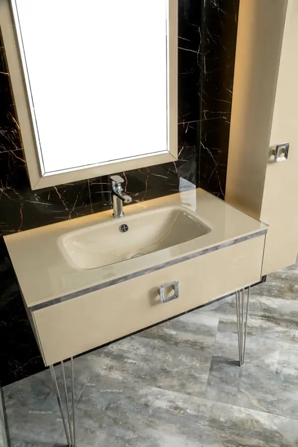 Столешница под раковину ArmadiArt Lucido 852-100-CP Lucido 100 см (капучино)