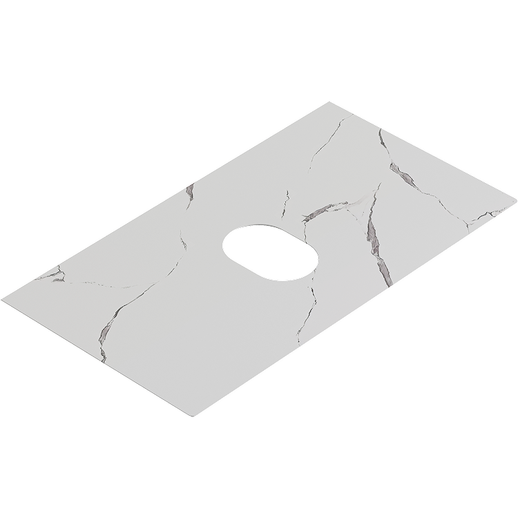 Столешница под раковину Aqwella Geometria STG814X476MW 80 см (белый мрамор)