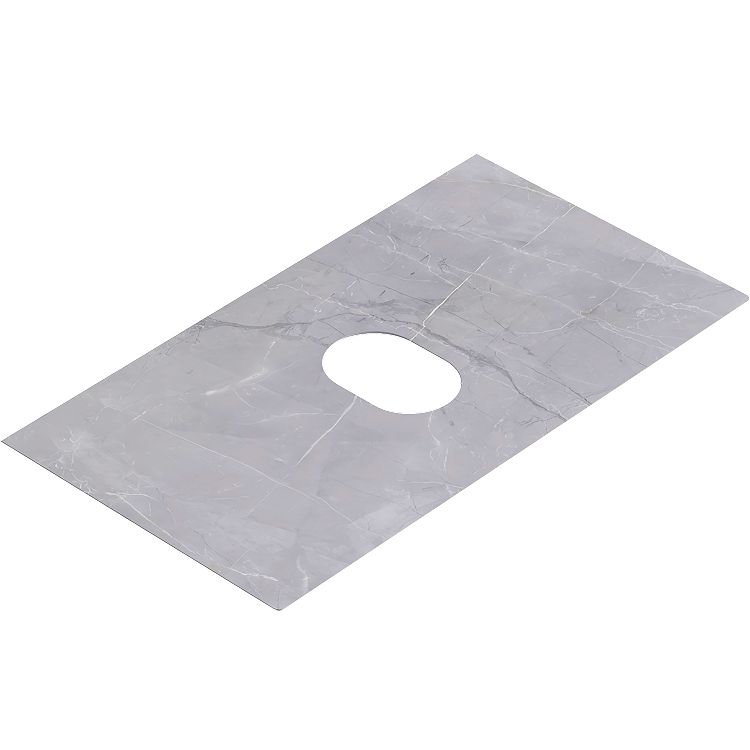 Столешница под раковину Aqwella Geometria STG814X476GS 80 см (серый камень)