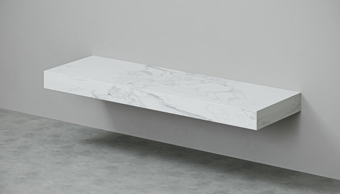 Столешница под раковину Velvex Unit 160 см (белый мрамор)
