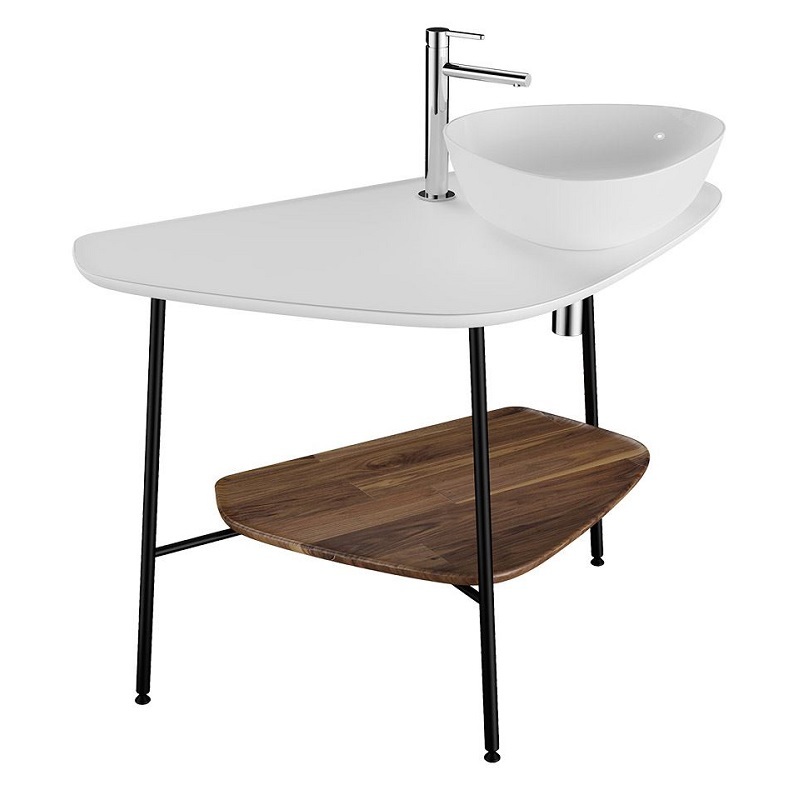 Керамическая столешница VitrA Plural, 100 cm, правосторонняя, Матовый Белый 62581