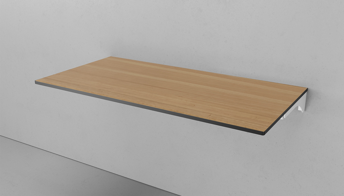 Столешница под раковину Velvex Klaufs 120*60 см (черный/дерево) тумба слева, без выреза