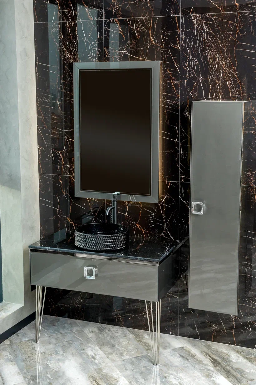 Столешница под раковину ArmadiArt Lucido 853-100-GR 100 см (графит)