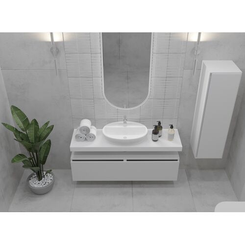 Столешница под раковину ArmadiArt Flat 869-140 140 см (белый)