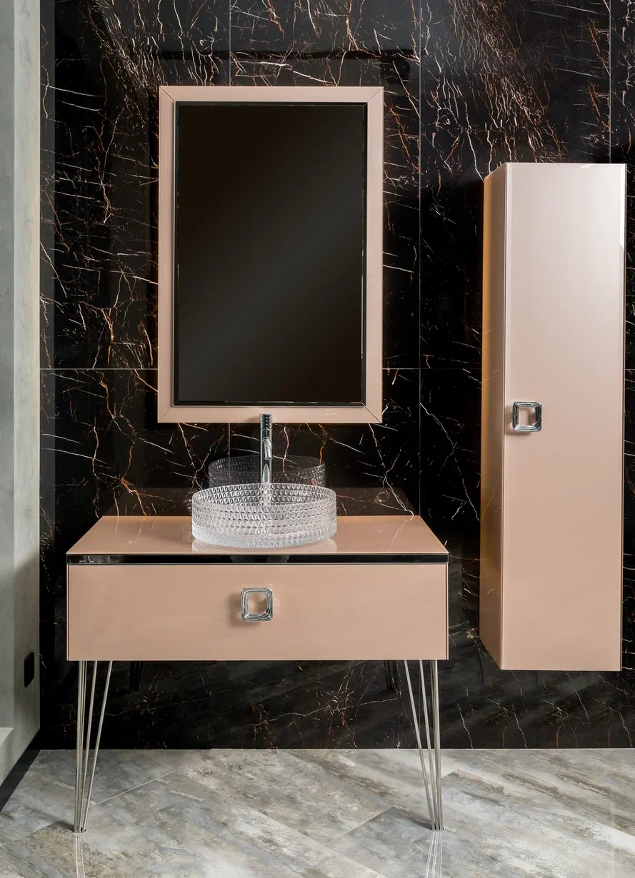 Столешница под раковину ArmadiArt Lucido 853-100-Rose 100 см (пыльная роза)