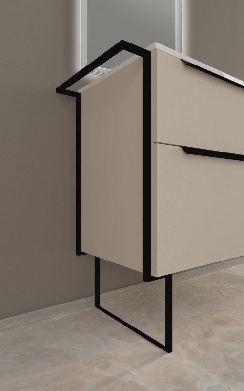 Ножки для тумбы Cezares Urban 40396 (чёрный матовый) 2 шт.