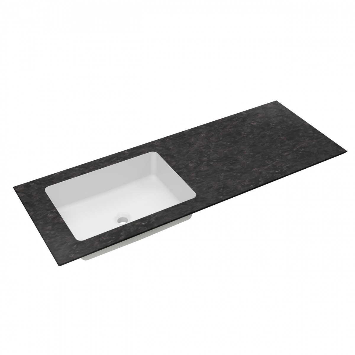 Столешница с раковиной Vincea VWTB-4LX140VB-L 160 см (черный Versace) L