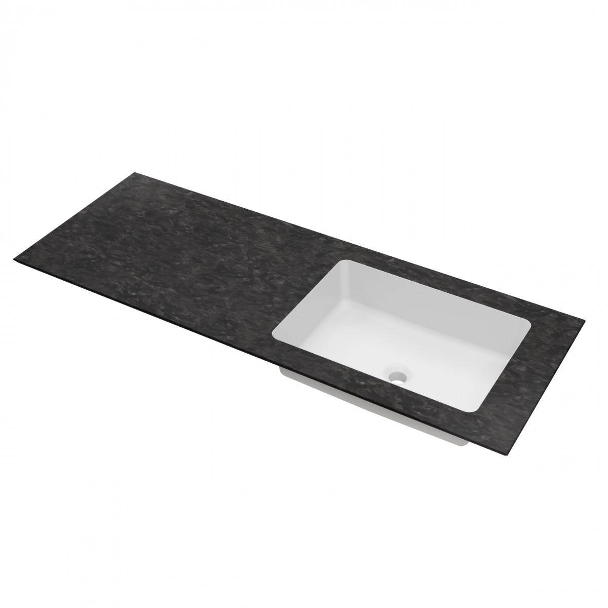 Столешница с раковиной Vincea VWTB-4LX140VB-R 160 см (черный Versace) R