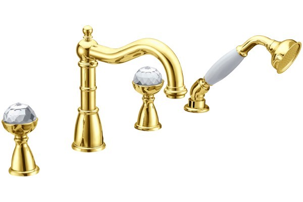 Смеситель на борт ванны Boheme Imperiale 392 (золотой)