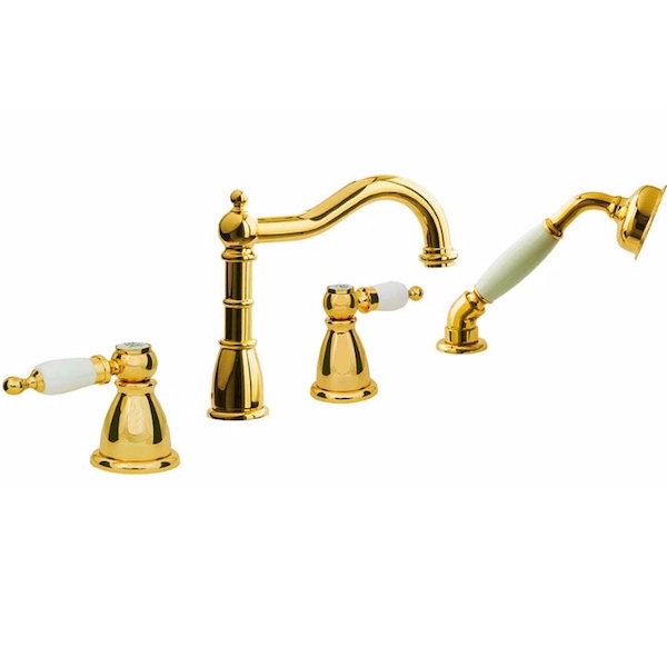 Смеситель на борт ванны Boheme Tradizionale Oro 395 (золотой)