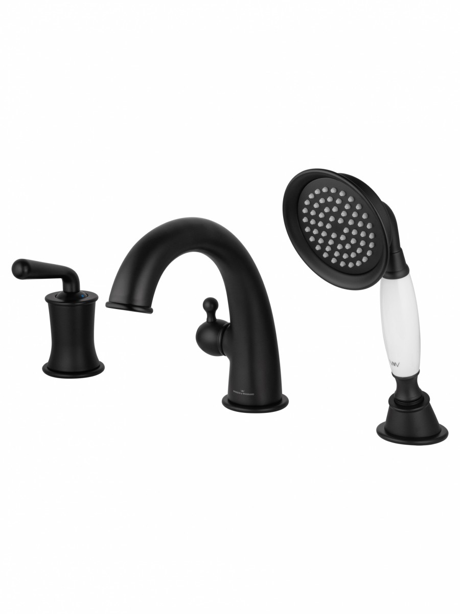 Смеситель на борт ванны Wonzon & Woghand STEAM WW-88659008-MB (чёрный матовый)