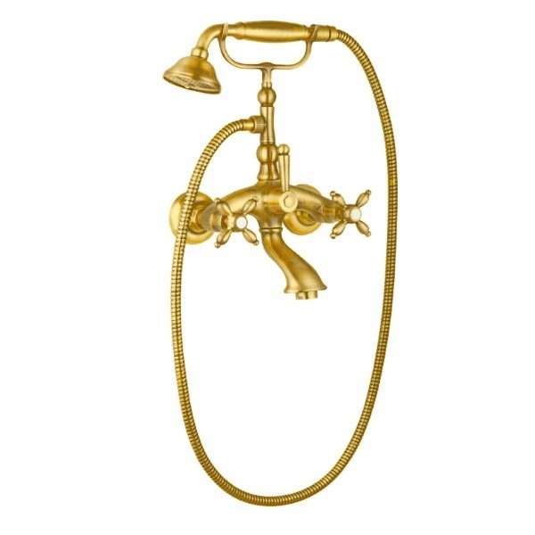 Смеситель для ванны с душем Cezares ATLANTIS-NOSTALGIA-VD-03/24 (золото 24 карат)