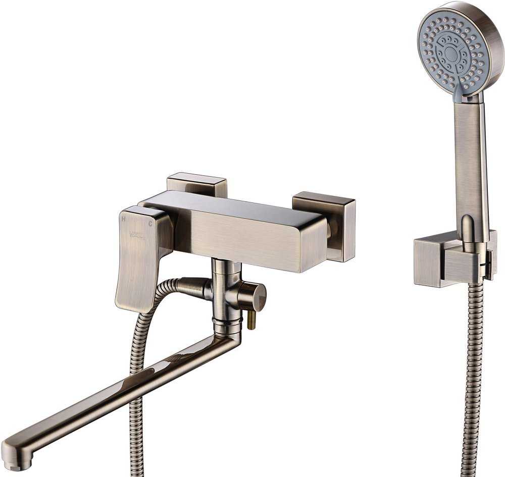 Смеситель для ванны WasserKRAFT Exter 1602L (бронза светлая)