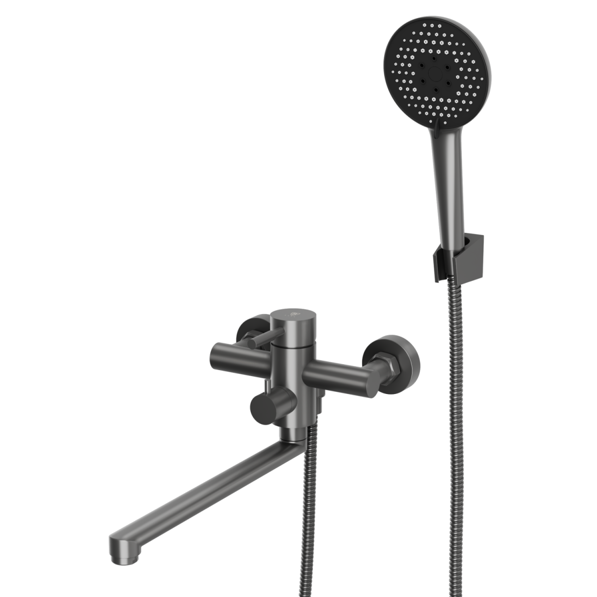 Смеситель для ванны с душем Rush Melos SUS1101-51Grey (серый графит матовый)