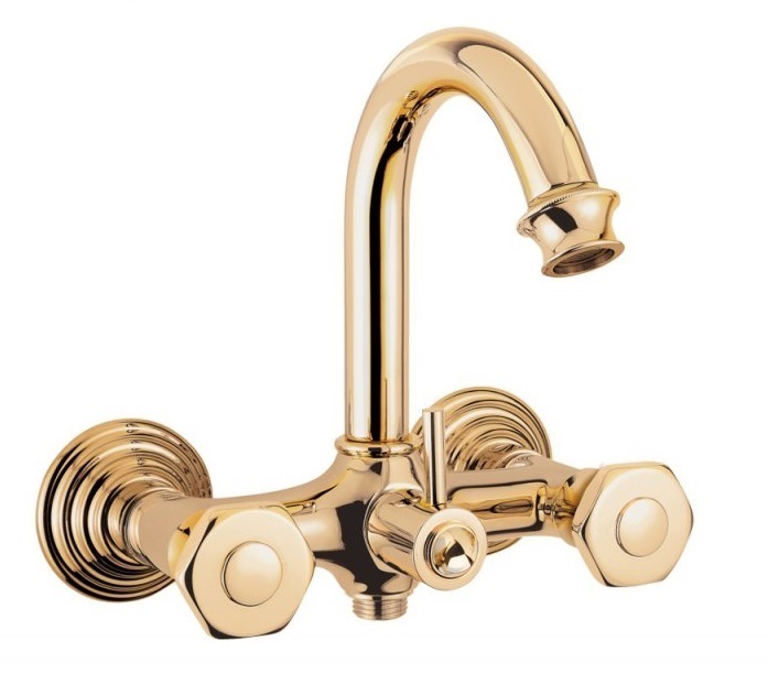 Смеситель для ванны Cezares APHRODITE-V-03/24-S1 (золото 24 карат)