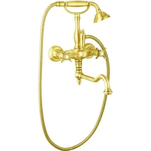 Смеситель для ванны с душем Cezares LORD-VDF-03/24-M (золото 24 карат)