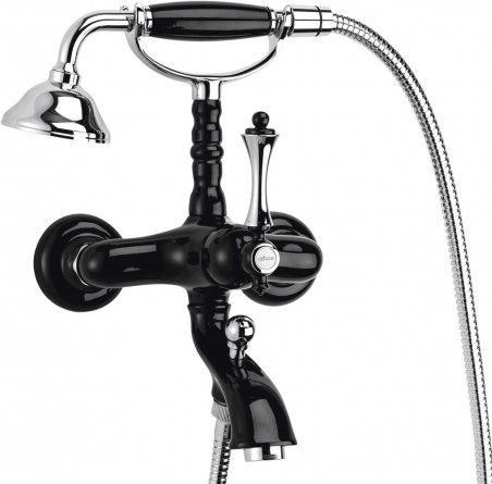 Смеситель для ванны с душем Cezares MARGOT-VDM-NOP (хром/чёрный)