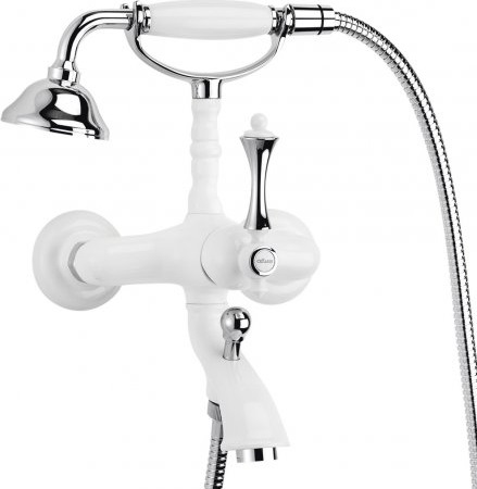 Смеситель для ванны с душем Cezares MARGOT-VDM-BIO (хром/белый)