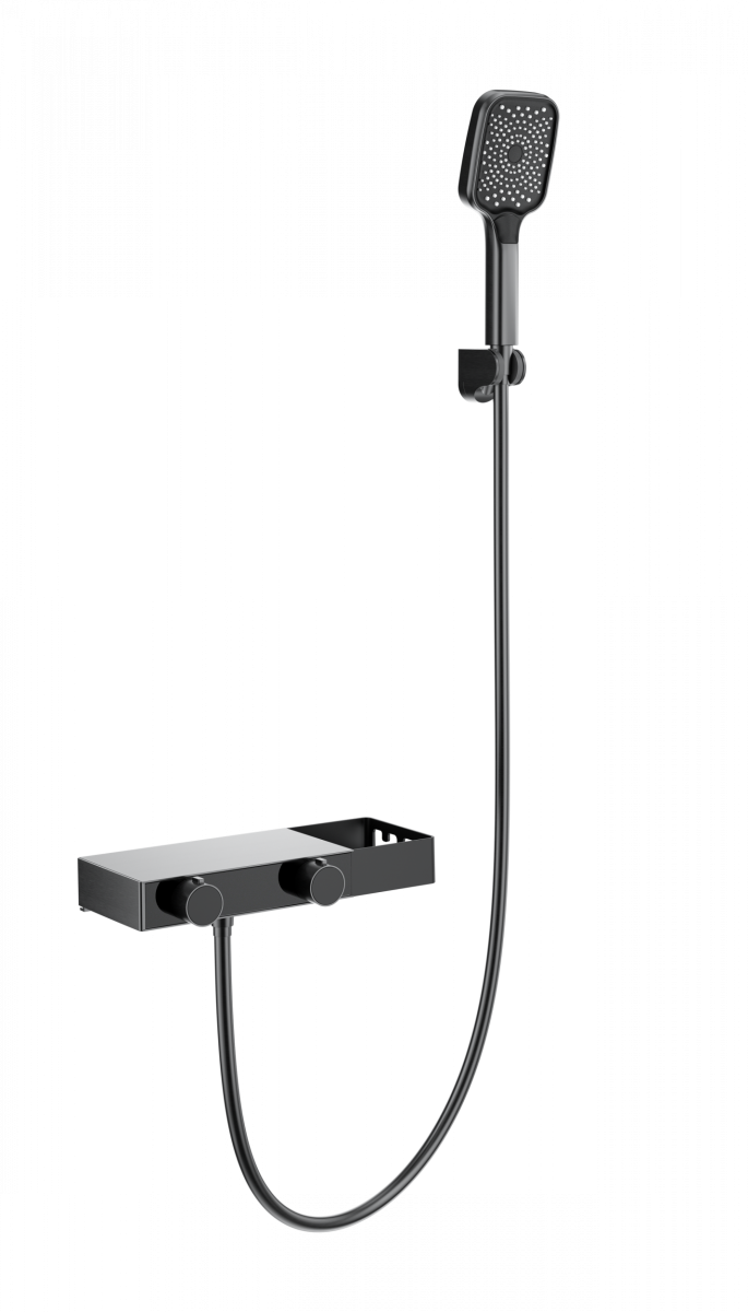 Смеситель для ванны с душем Wonzon & Woghand Shelf WW-B2551-BGG (тёмный графит)