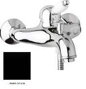 Смеситель для ванны Cezares ELITE-VM-NOP (хром/чёрный матовый)