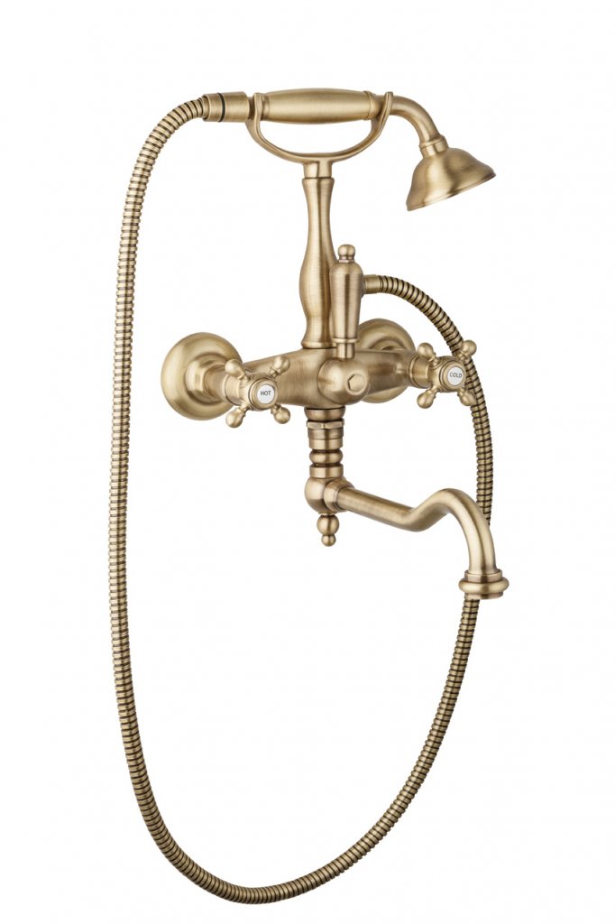 Смеситель для ванны с душем Cezares GOLF-VDF-02-M (бронза)