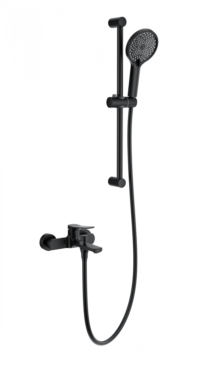 Смеситель для ванны с душем Wonzon & Woghand WW-C2036-MB (чёрный матовый)