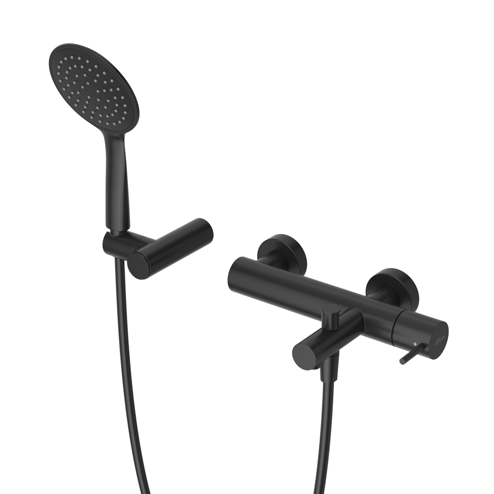 Смеситель для ванны с душем Cezares LEAF-VD-L-NOP (чёрный матовый)