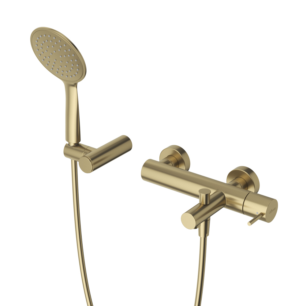 Смеситель для ванны с душем Cezares LEAF-VD-L-SR (золото)