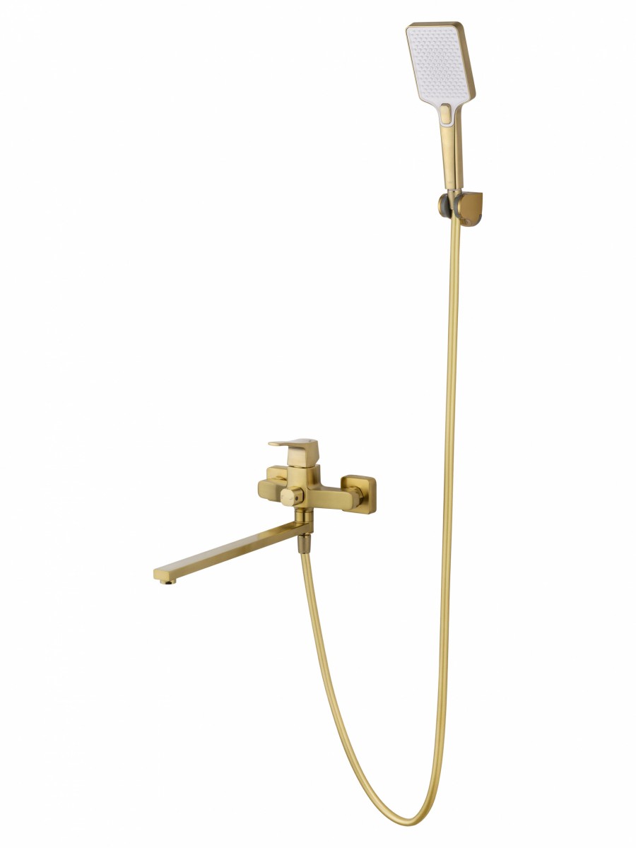 Смеситель для ванны Wonzon & Woghand FLEX WW-639906-BG (брашированное золото)