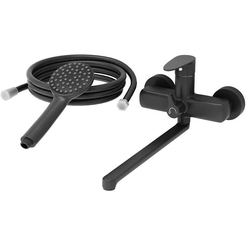 Смеситель для ванны с душем Aringa Rain AR02003BL (чёрный)