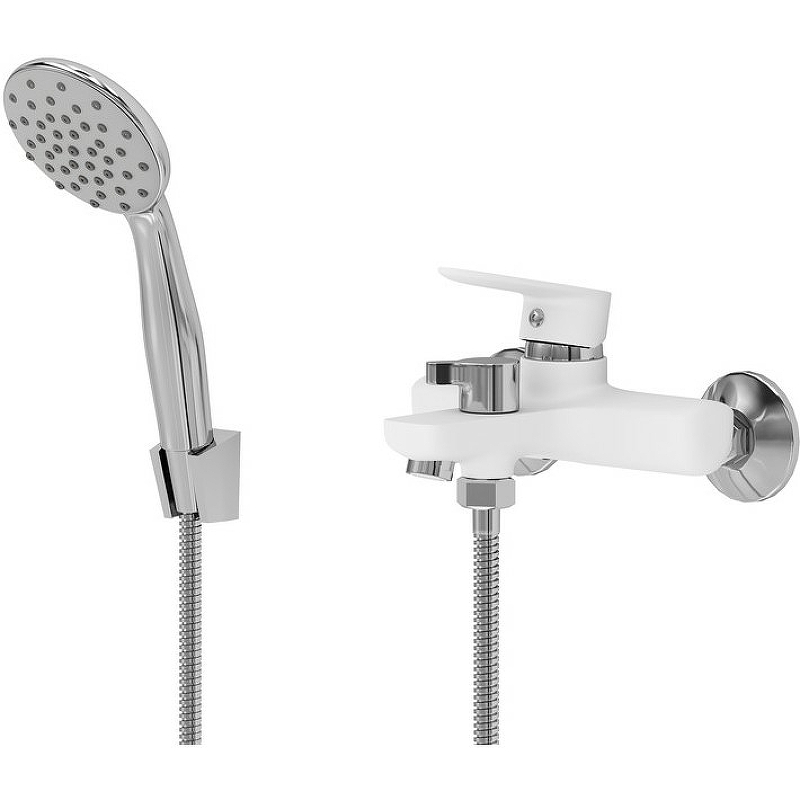 Смеситель для ванны с душем Aringa Rain AR02005WH (белый/хром)